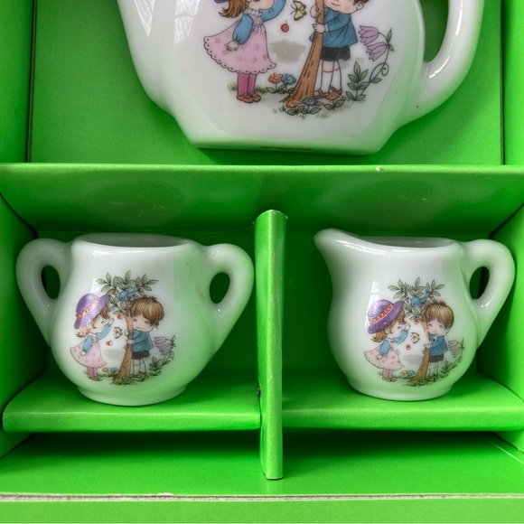 Vintage Toy Tea Set Reeves Miniature 11 pc In Original Box Boy Girl Bird Gift - Picture 7 of 10
